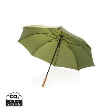 Logotrade meene foto: 27" Impact AWARE™ RPET 190T automaatselt avatav bambusest vihmavari