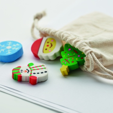 Logotrade reklaamkingitused pilt: Komplektis 4 jõuluteemalist kustukummi