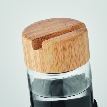 Logotrade firmakingid pilt: Klaaspudeli bambusest kaas 600ml