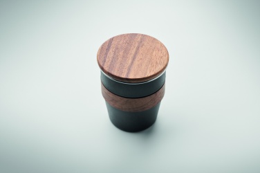 Logo trade reklaamtoote pilt: Pähklise viimistlusega termostops, 350 ml