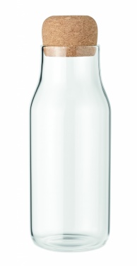 Logo trade reklaamtoote pilt: Klaaspudeli korgist kaas 600 ml