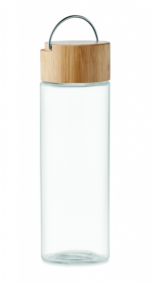 Logo trade ärikingituse pilt: Klaaspudel 500ml bambusest kaas