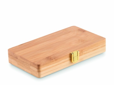 Logotrade firmakingituse foto: 21 tk tööriistakomplekt bambusest kohvris