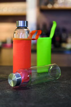 Logotrade ärikingituse foto: Klaaspudel Klagenfurt roostevabast terasest korgiga 500 ml