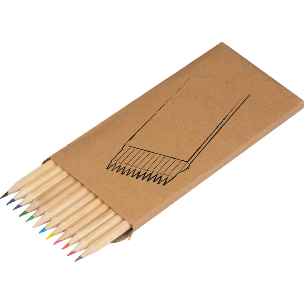 Logo trade firmakingi pilt: 12-osaline värvipliiatsikomplekt MENORCA