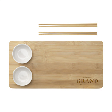 Logo trade reklaamtooted foto: Temaki Bamboo Sushi Tray kinkekomplekt