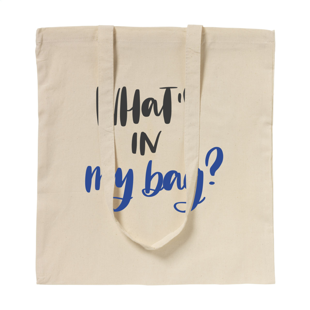 Logo trade meene pilt: ShoppyBag (100 g/m²) pikkade sangadega puuvillane kott