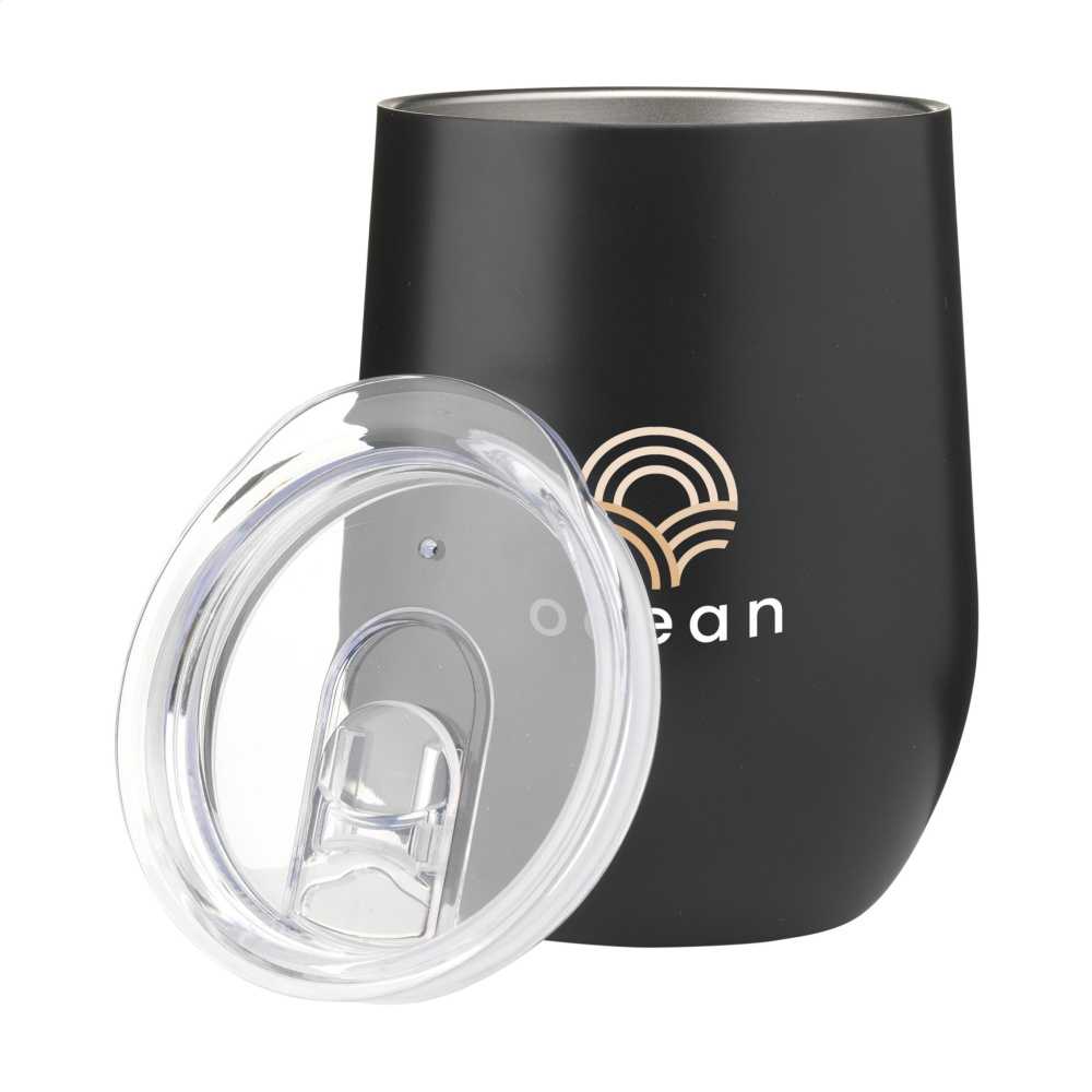 Logo trade reklaamtoote pilt: Huevo RCS Recycled Steel Cup 350 ml termotass