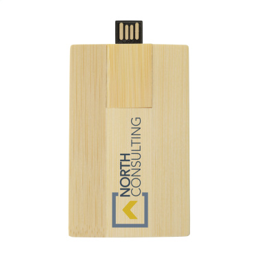 Logotrade reklaamtoote foto: Krediitkaart USB Bamboo 16 GB