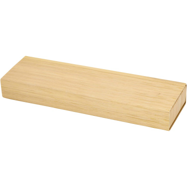 Logotrade firmakingitused pilt: Oblys bambusest pastapliiatsi ja mehaanilise pliiatsi komplekt (must tint)