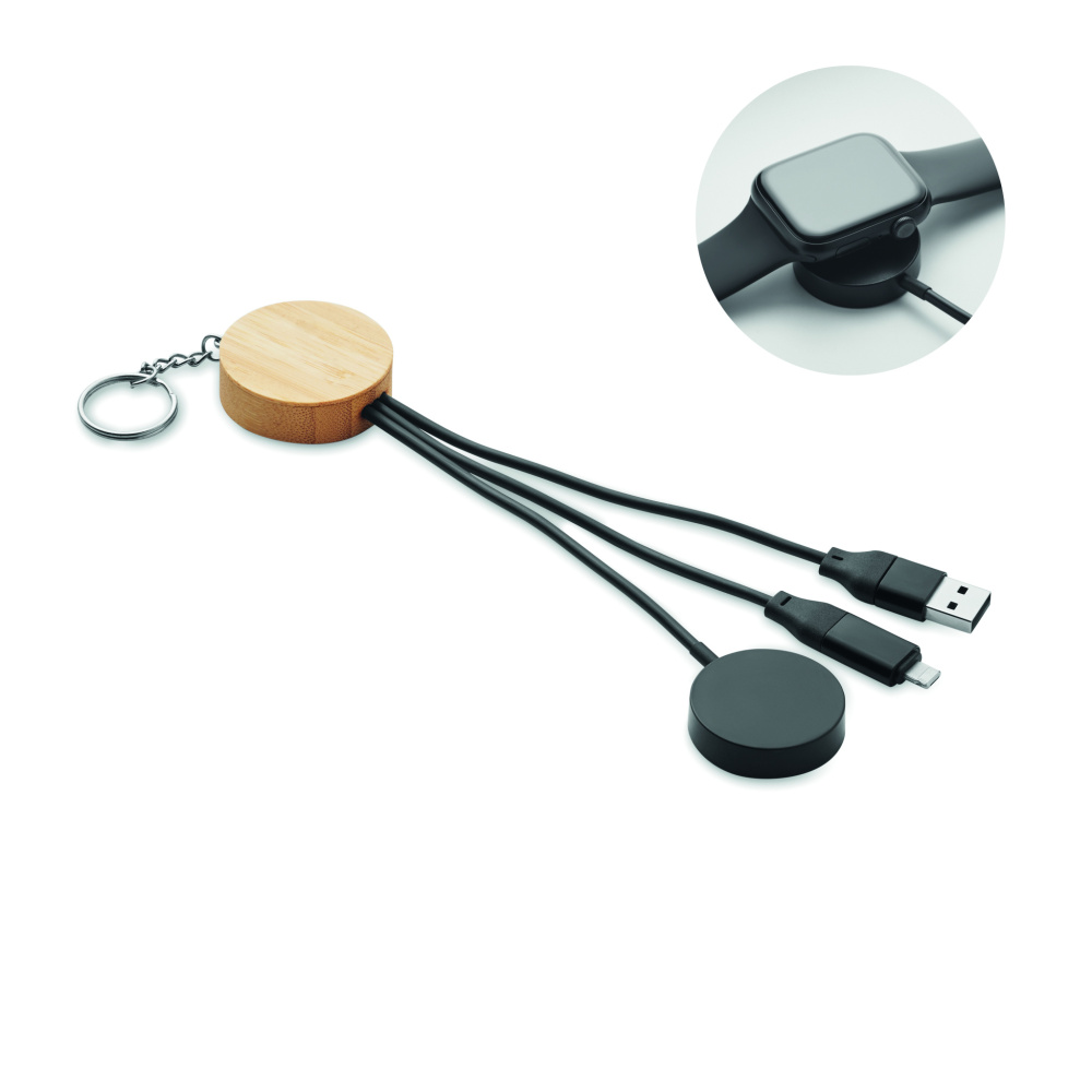 Logotrade reklaamtoote foto: BULE võtmehoidjaga 4in1 60 W kaabliga