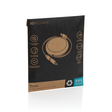 Logotrade meene foto: Terra RCS alumiiniumist sissetõmmatav 240W 2-in-1 kaabel