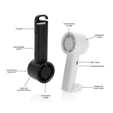 Logo trade ärikingitused foto: Twist RCS taaskasutatud plastist laetav kaasaskantav ventilaator