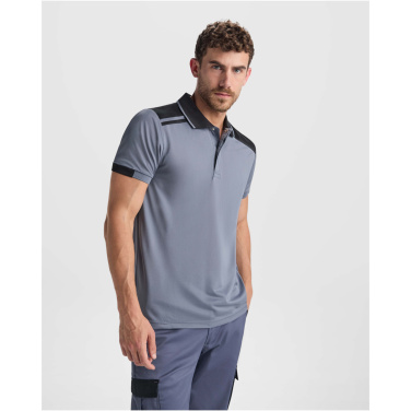 Logo trade reklaamkingituse pilt: Samurai 160 g/m2 unisex antibakteriaalne lühikeste varrukatega polosärk