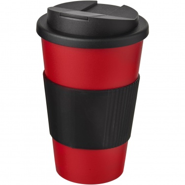 Logo trade liikelahjat mainoslahjat kuva: Americano® 350 ml muki, läikyttämätön kansi, grippi
