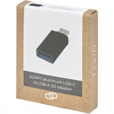 Logo trade mainoslahja kuva: ADAPT alumiininen USB-C-USB-A 3.0 -sovitin