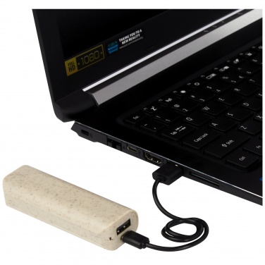 Logotrade liikelahjat kuva: Yoko 1200 mAh:n varavirtalähde, vehnänolkea