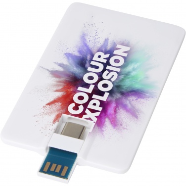 Logotrade mainostuote tuotekuva: Duo Slim 64 Gt USB-asema, Type-C ja USB-A 3.0