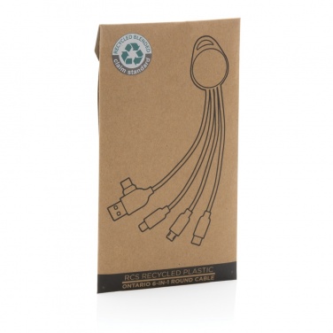 Logo trade mainostuote kuva: RCS Ontario 6-in-1 pyörökaapeli kierrätetystä muovista