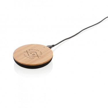 Logotrade liikelahja mainoslahja kuva: Langaton, 5 W:n Bamboo X -laturi