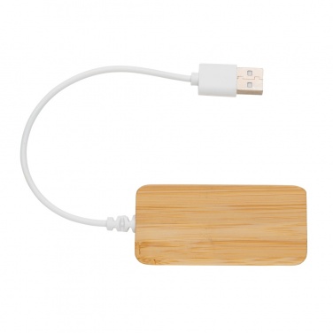 Logo trade mainostuotet tuotekuva: Bambuinen USB tyypin C hub