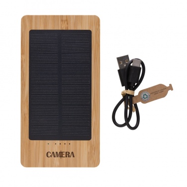 Logotrade mainoslahjat kuva: Sunwick 10.000 mAh bambuinen aurinkovoimapankki