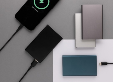 Logo trade mainoslahjat tuotekuva: 4000mAh virtapankki USB-C:llä RCS muovista/alumiinista