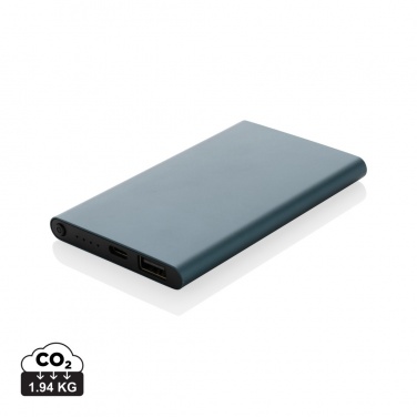 Logo trade liikelahja mainoslahja tuotekuva: 4000mAh virtapankki USB-C:llä RCS muovista/alumiinista