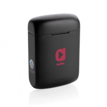 Logo trade liikelahja kuva: Skywave aurinkovoimakuulokkeet RCS kierrätetystä muovista