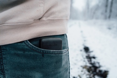 Logo trade mainostuotet tuotekuva: Skywave aurinkovoimakuulokkeet RCS kierrätetystä muovista