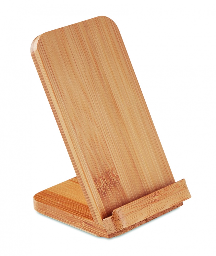 Logo trade mainoslahja kuva: Bambu langaton laturi 5W WIRESTAND