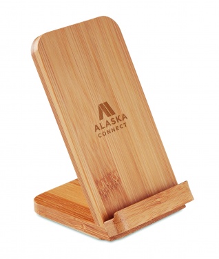 Logo trade mainoslahja kuva: Bambu langaton laturi 5W WIRESTAND