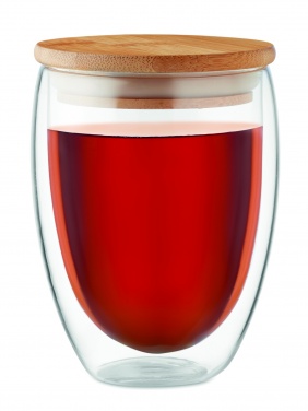 Logotrade liikelahja tuotekuva: Bambu borosilikaattilasi 350 ml Cologne