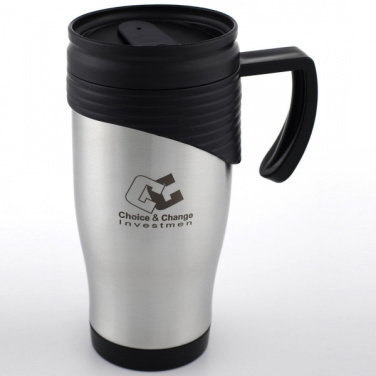 Logo trade liikelahjat tuotekuva: Ruostumattomasta teräksestä valmistettu termokuppi EL PASO 400 ml