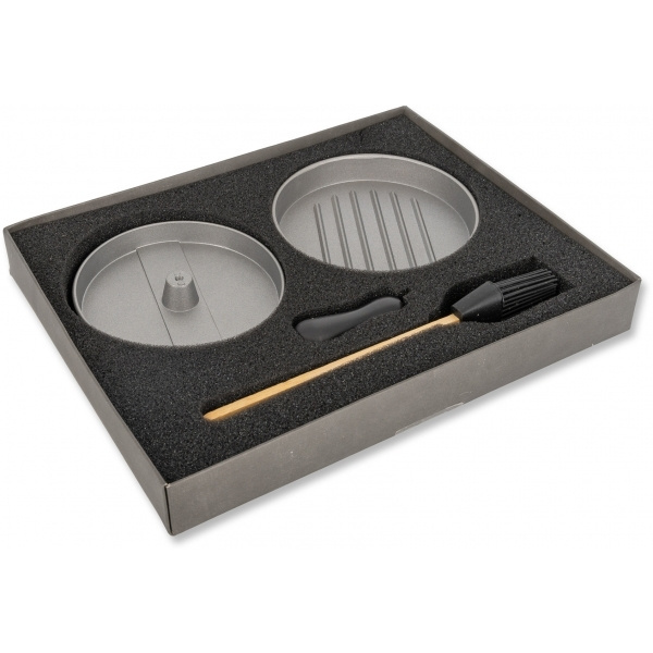 Logo trade mainoslahjat ja liikelahjat kuva: Hampurilainen puristin silikoniharjalla TEXAS