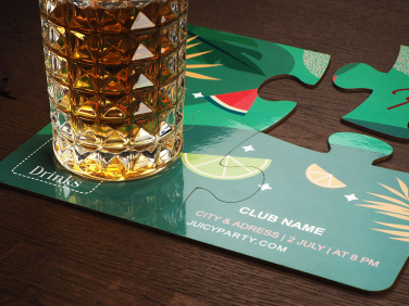 Logo trade mainoslahja ja liikelahja tuotekuva: 4 PUZZLE-lasialustan sarja 1835117