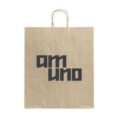 Logo trade mainoslahjat tuotekuva: Leaf It Bag Leveä kierrätetty ruohopaperi (90 g/m²) L