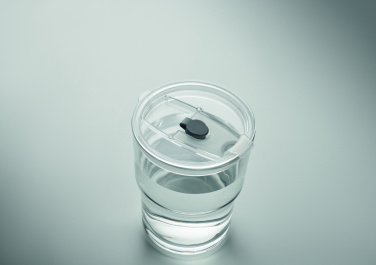 Logotrade liikelahja tuotekuva: Lasipullo pillillä 400ml