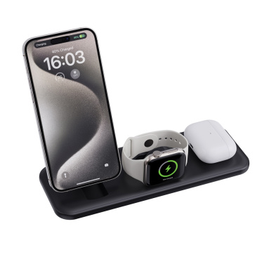 Logo trade liikelahjat tuotekuva: Urban Vitamin Torrance 3 in 1 magneettinen 15 W laturi