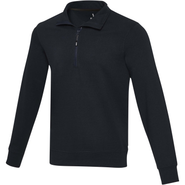 Logo trade liikelahja mainoslahja tuotekuva: Tin unisex Aware™-kierrätetty neljännesvetoketjullinen svetari