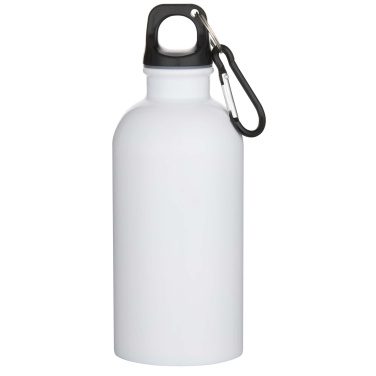 Logo trade liikelahjat tuotekuva: Oregon 400 ml:n RCS-sertifioitu, yksiseinämäinen, ruostumattomasta teräksestä valmistettu sublimaatiopainettu vesipullo karabiinihaalla