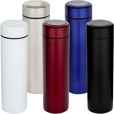 Logo trade mainoslahjat tuotekuva: Taylor 450 ml:n tuplaseinäinen, ruostumattomasta teräksestä valmistettu termospullo teesuodattimella