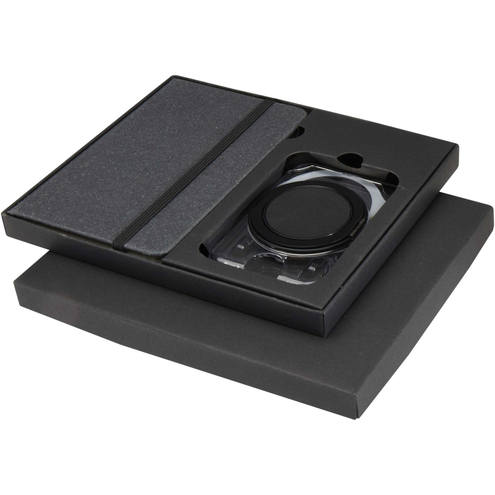 Logo trade liikelahjat tuotekuva: Kern kovakantinen muistikirja (A6) ja MagSafe lompakkolahjasetti