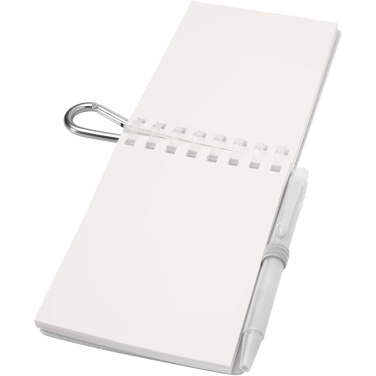 Logo trade liikelahjat tuotekuva: Lig Mini kierrätetystä muovista valmistettu pehmeäkantinen muistikirja ja kuulakärkikynäsetti (musta muste)