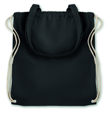 Logotrade reklaminės dovanos nuotrauka: 220gr/m² drobinis 2 funkcijų krepšys