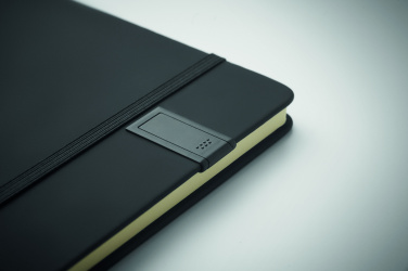 Logotrade verslo dovanos nuotrauka: A5 dydžio užrašų knygelė su integruotu USB