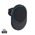 „PowerCruze RCS“ plastikinis 15 W magnetinis automobilio laikiklis su įkrovimu, juoda