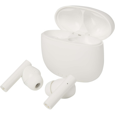 Logotrade firminės dovanos nuotrauka: „Alterf“ perdirbto plastiko „True Wireless Bluetooth®“ ausinės su silikoniniais ausų antgaliais