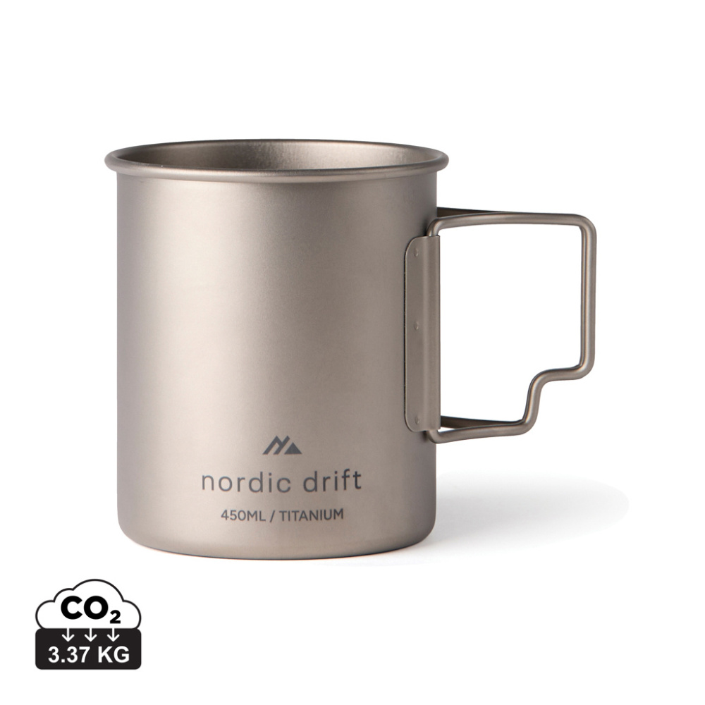 Logotrade reklaminės dovanos nuotrauka: „Nordic Drift Trail Ultra Light Titanium“ 450 ml puodelis