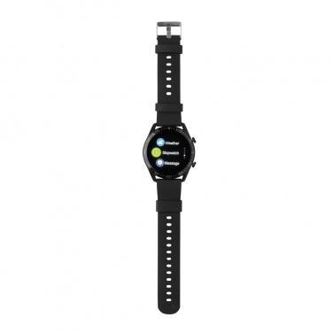Logotrade logo dāvanas foto: RCS pārstrādāts TPU Fit Watch apaļš